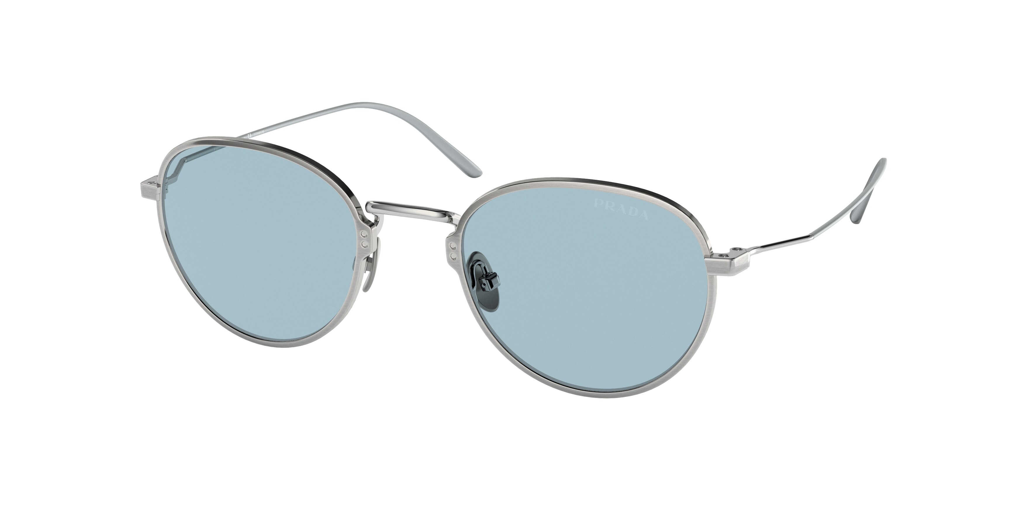 Prada Herren Pr 53WS 05Q05I Sonnenbrillen Titan Grau Blau Pantos Normal-image